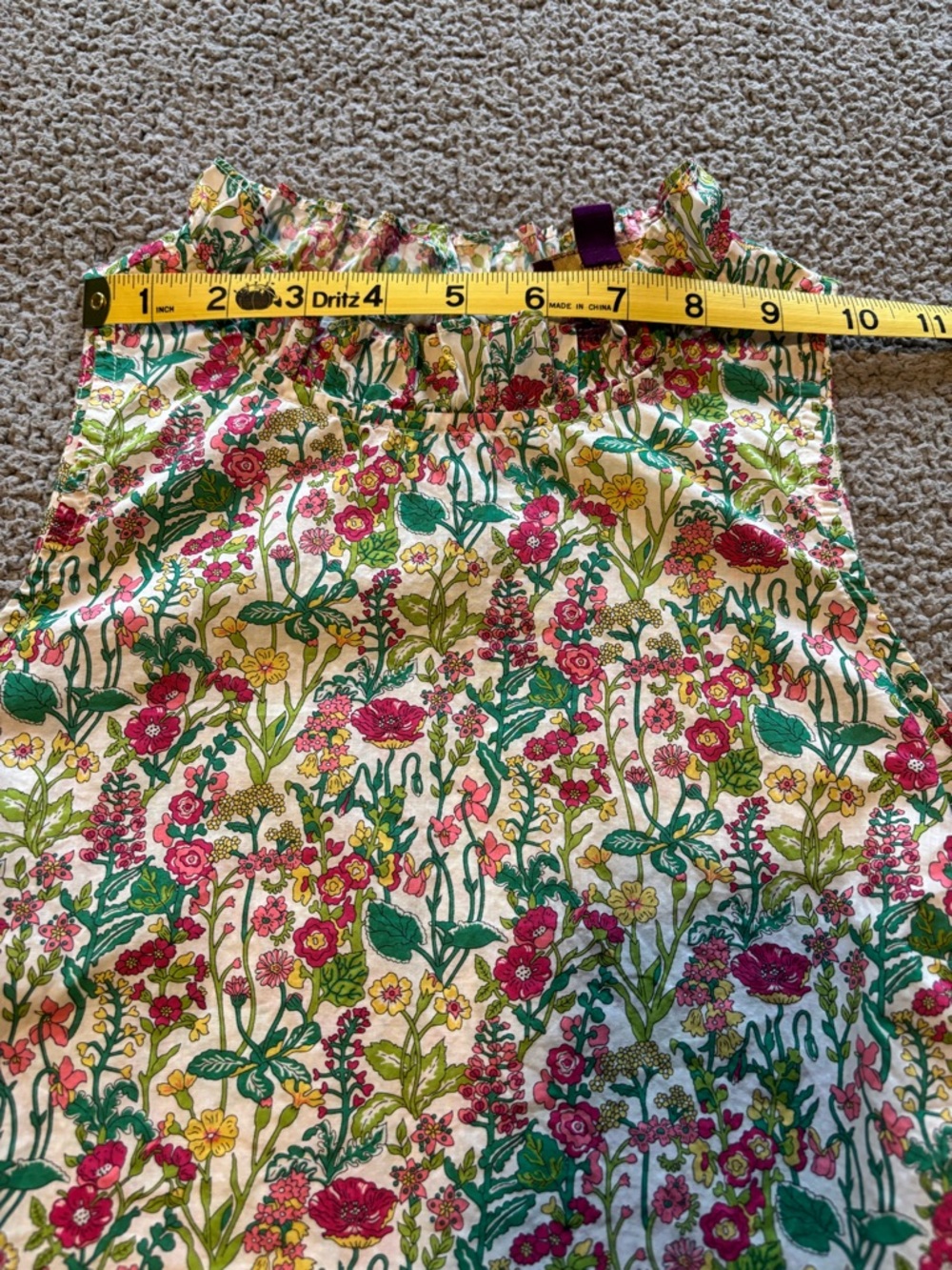 EUC - J Crew X Liberty Ruffled Neck Sleeveless Blouse (100% Cotton) - Picture 6 of 11